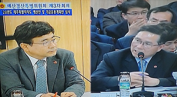 홍명환 의원, 이영진 제주시부시장(사진 왼쪽부터)