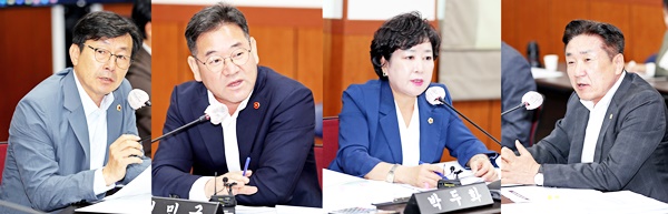 강상수, 정민구, 박두화, 양경호 의원.